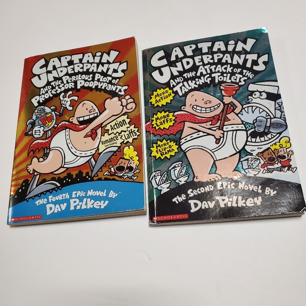 Dav Pilkey Captain Underpants 2 Paperback Books
